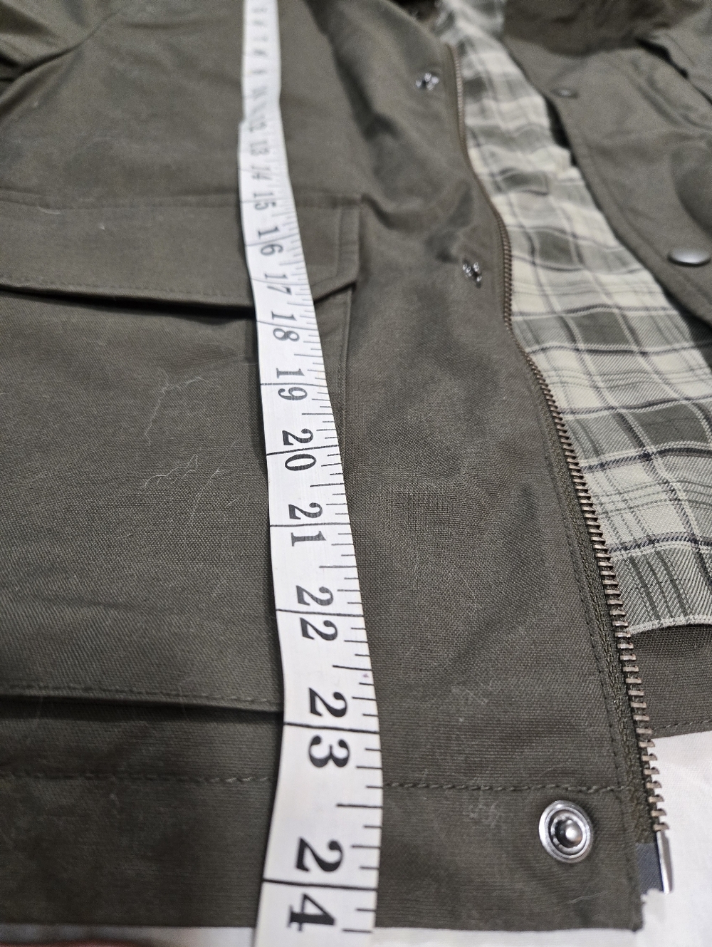 Uniqlo Olive Green Field Jacket with Corduroy Collar - Picture 7 of 8